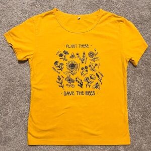 Yellow Save the Bees Graphic Tee